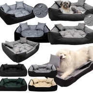 Legowisko dla psa ECCO wodoodporne szare prostokątne M z poduszką