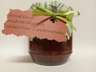 Domowa konfitura niskosłodzona rabarbar + antonówki 200 ml