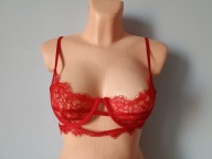 Śliczny biustonosz Prettylittlething UK S EUR S soczysta czerwień