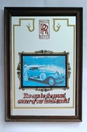 Lustro barowe, reklamowe Rolls Royce, vintage