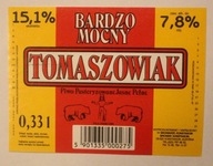 ETYKIETA - KONSTANCIN - BROWAR KONSTANCIN - TOMASZOWIAK - BARDZO MOCNY