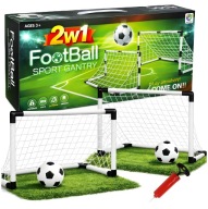 Bramki Piłkarskie dla Dzieci Zestaw 2 szt. 95x70 + 2 Piłki Pompka 5w1