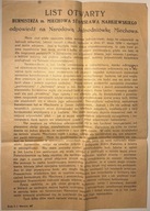 List otwarty burmistrz Stanisław Markiewski Miechów