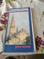 Częstochowa autobusy tramwaje stary plan miasta