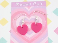 kolczyki RÓŻOWE SERCA kawaii harajuku scene KC73