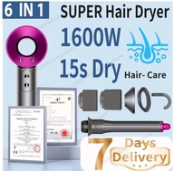 Bezłopatkowa suszarka do włosów 1600W z jonizacją 200 mln jonów