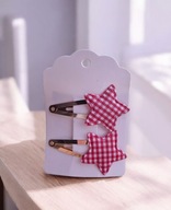 Spinki spineczki do włosów gwiazdki 2 szt. czerwone