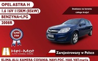 Opel Astra 1.6 16V Instalacja Gazowa, Klima, Kamera, Zarejestrowany w Pols