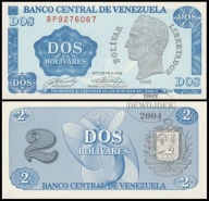 BNB - WENEZUELA 2 Bolivares 1989 BP 9276067 # P69 # UNC