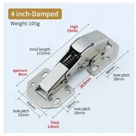 Zawias szafek meblowych górnych kamper przyczepa cichy domyk hamulec