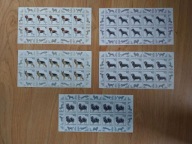 NIEMCY 1995 r ARKUSIKI 1797 - 1801** - PSY RASOWE KOMPLET 5 SZT CZYSTE