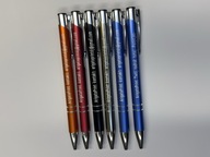 Długopis metalowy z DOWOLNYM Twoim GRAWEREMi niebieskim wkładem (1 sztuka)