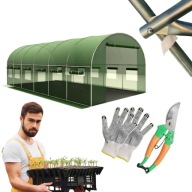 TUNEL FOLIOWY SZKLARNIA 6X3M OGRODOWY OGRODOWA STELAŻ FOLIA ZESTAW GRATIS