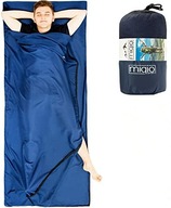 Miqio 2w1 śpiwór koc turystyczny granatowy