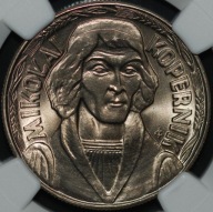 10 złotych 1968 - Kopernik - MS 67 - NGC - MAX NOTA