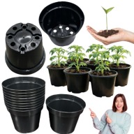 DONICZKI PLASTIKOWE DO ROZSADY PRODUKCYJNE DO KWIATÓW WARZYW 0.3L 10 SZTUK