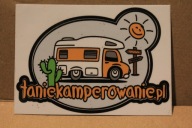 NAKLEJKA -TANIE KAMPEROWANIE - TRAVEL - CAMPER - KOLEKCJA - AUTO