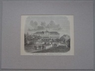 Szczawno Zdrój, Hala Elizy, drzeworyt 1884, Burmann-Täubert