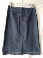 Spódnica dżinsowa prosta grafitowa -38