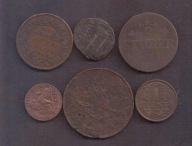 Świat - ciekawsze i starsze - miks - zestaw 6 monet