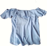 New Look bluzka hiszpanka błękitna rozm 40 L w UK 12