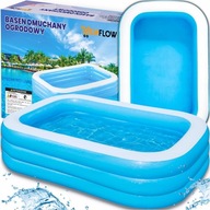 BASEN OGRODOWY DMUCHANY DUŻY PROSTOKĄTNY RODZINNY DO OGRODU XXL 185x130