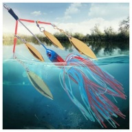 Spinnerbait 23g Poczwórna Błystka Spinning Przynęta Szczupak Okoń Sandacz