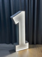 Jedynka jeden cyfra LED neon 100cm roczek do scianki liczba