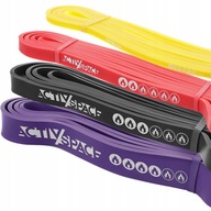 ZESTAW 4 GUMY DO ĆWICZEŃ POWER BAND GUMA MOCNA TAŚMA OPOROWA FITNESS JAKOŚĆ