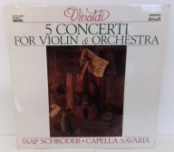 LP Vivaldi 5 Concerti For Violin & Orchestra Jaap Schröder, Capella Savaria