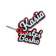 Czerwony Breloczek "Jesteś Boska" z Imieniem | Prezent na dzień kobiet