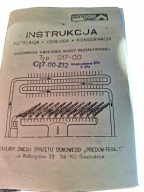Instrukcja użytkowania podgrzewacz wody termet G17 1985
