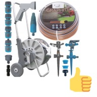 NOWY Wózek Alu Wąż Ogrodowy 4 Warstwowy 1/2 50M Best Pistolet ZRASZACZ