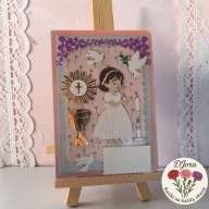 Kartka okolicznościowa Komunia dziewczynka nr 5 DJora