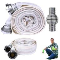 WĄŻ STRAŻACKI DO SZAMBA BRUDNEJ WODY 2 CALE 52MM 30M SZYBKOZŁĄCZA DO POMPY