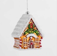 Bombka szklana domek z piernika home&you na prezent świąteczny ozdoba glam
