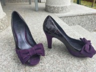 SACHELLE nr 39 eleganckie luksusowe czółenka na szpilce skóra