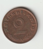 III Rzesza 2 pfennig 1939 A ladny stan