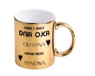 Dzień Ojca kubek złoty dla TATY na prezent urodziny