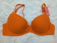 BIUSTONOSZ POMARAŃCZOWY W BIAŁE KROPKI USZTYWNIANY LINAISE 75C 80C 85C