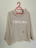 Bluza lniana L nowa włoska len beż