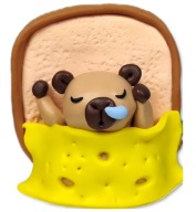 KAPIBARA TOST Z SEREM FIGURKA Z MODELINY