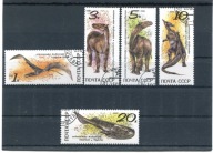 A50958) Dinozaury: UDSSR 6116 - 6120 kasowany