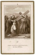 OBRAZEK ŚWIĘTY DROGA KRZYZOWA STACJA IV JEZUS SPOTYKA MATKĘ RELIGIA