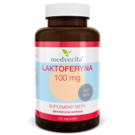 MEDVERITA Laktoferyna 100 mg WOŁOWA 90 % 120 kapsułek
