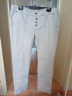 up2fashion 44 spodnie dżins proste ze średnim stanem jasny fiolet