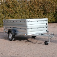 PRZYCZEPKA SAMOCHODOWA z dodatkowymi burtami Zasław 265SU 265x132 Uchylana