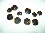 GUZIKI VINTAGE DUŻE I MAŁE, ODC. BRĄZU - 10 SZT.