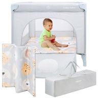 SKŁADANE ŁÓŻKO DLA DZIECKA TURYSTYCZNE KOJEC MOBY Teddy Bear 100x97 cm