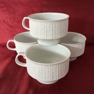 Zestaw 4 filiżanek Thomas (grupa Rosenthal) Arcta biskwitowa kora
